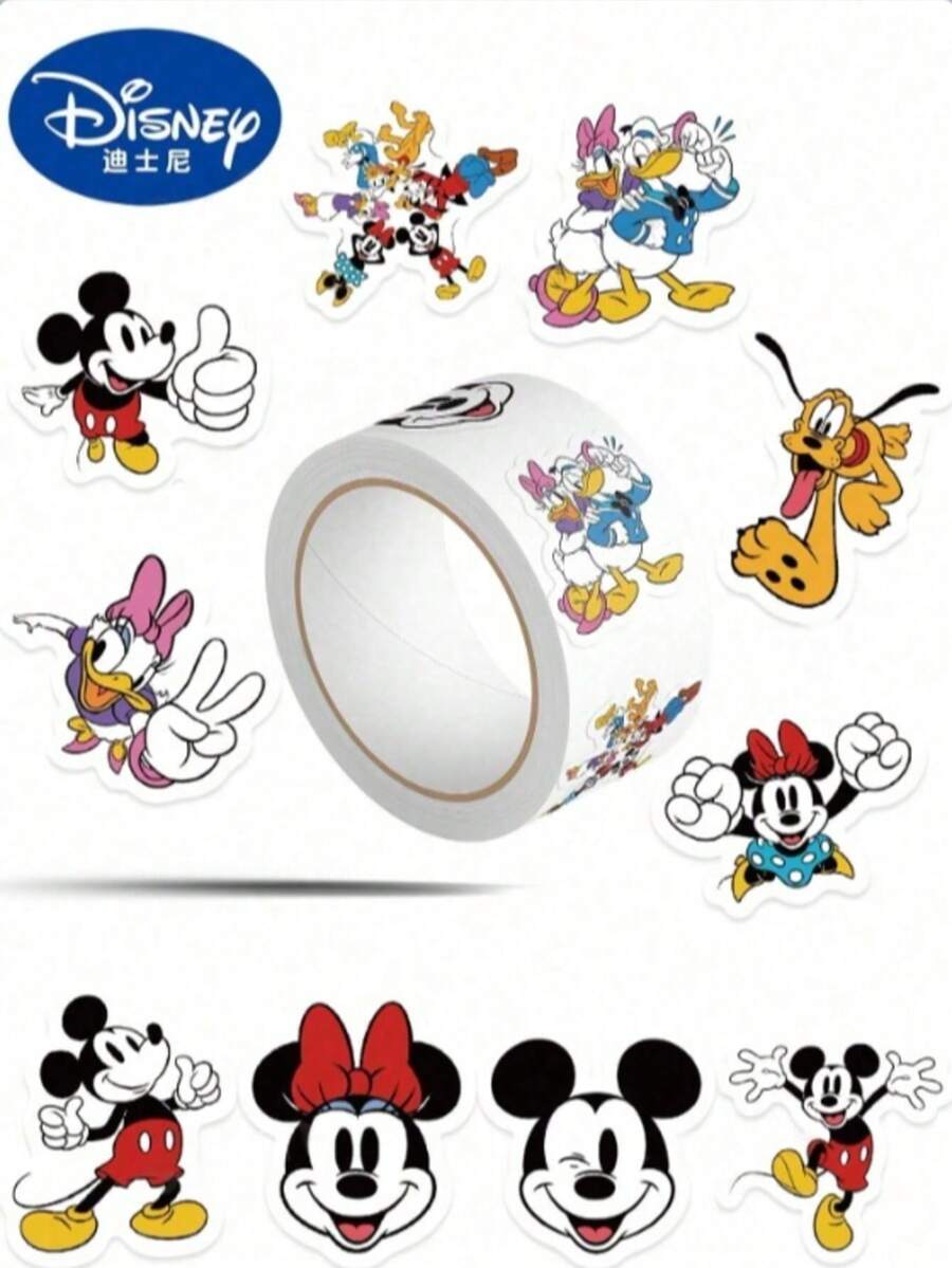 500pcs/Roll Cartoon Stitch Shaped Waterproof Stickers, Suitable For Office Supplies, School Items, 2026 New Year Gift - Multicolor - View 1