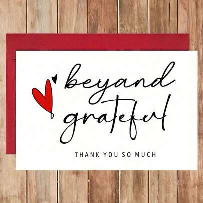 1pc Thank You Cards - Perfect For Weddings, Baby Showers, Teachers, Graduations, Business And Holiday Gifts, Thank You Employee Cards For Company Meetings, Thank You Gifts For Supporting Me, Gifts For Friends And