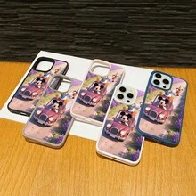 Mickey Mouse Clubhouse Character Patterned Phone Case Featuring A Joyful Design. Mickey Mouse, Minnie Mouse, Donald Duck, Daisy Duck, Goofy Dog, Compatible With IPhone 17, 17 ProMax, 17 Pro, 17 Air, 16, 15, 14, 13, 12 Pro 11 XsMax Xs Xr X And Galaxy Models, With Shockproof Protection And Magnetic Case. A Fun Gift For Disney Fans ,Mickey Fans, Family, Friends, Birthdays, Holidays, And Special Occasions. A Delightful Addition To Your Phone Accessories. - Hồng - Xem 3