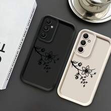 1pc Stepped Photo Frame, Dopamine, Twig, Flower Design Soft Protective Phone Case, Minimalist Style, Cute Cartoon Shape, Perfect Protection For Honor X7/Galaxy A56 5G/Infinix Smart 8/Infinix Hot 40/Transsion Spark 30C/Spark Go 2024/Redmi Note 14 5G/ Moto E22/E22i/OPPO A54 - White - View 3