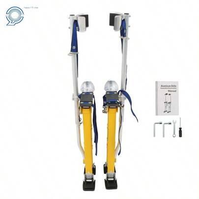 Adjustable Drywall Stilts 24" - 40" Aluminum Alloy Construction Tool Yellow