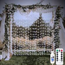 1pc 8 Modes USB Powered Atmosphere Light String, Decoration For New Year, Valentine's Day, Wedding, Bedroom, Birthday, Holiday Party, Indoor Window (Remote Control Batteries Not Included) - USB Curtain Light - View 12