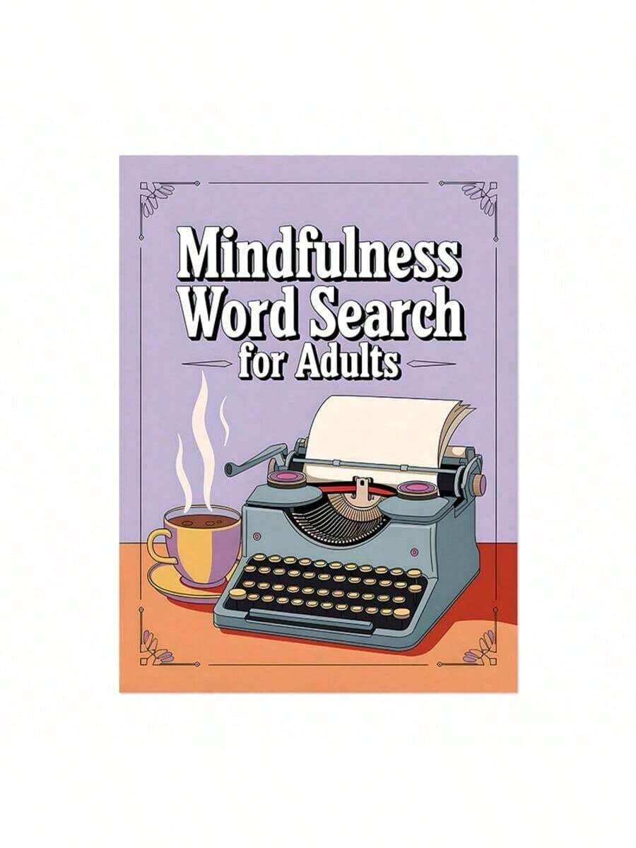 Purple Adult Mindfulness Word Search Game - Develop Thinking, Calm Your Mind, Trigger Active Positive Thinking Relaxation Notebook - Purple - View 1