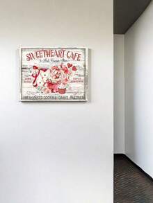 Valentine's Day Rustic Decor, Sweetheart Coffee Hot Cocoa Bar Hanging Photo Frame, Retro Bread Decorative Photo Frame, Valentine's Day Desktop Decor, Perfect For Home, Cafe And Party Decoration, Ideal Holiday Gift For Friends