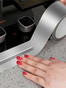 1 st 5 m vattentät tejp, aluminiumfolie tätningstejp för handfat, bänkskiva, toalett, badrum, kök. Superklibbig vattentät tejp - för inomhus- och utomhusbruk, inga rester. Aluminiumfolietejp, tätningsremsa, självhäftande, kraftig vattentät tejp, självhäftande - superklibbigt, återanvändbart och mångsidigt lim - oumbärligt för hemmabruk. - Silver - Visa 1