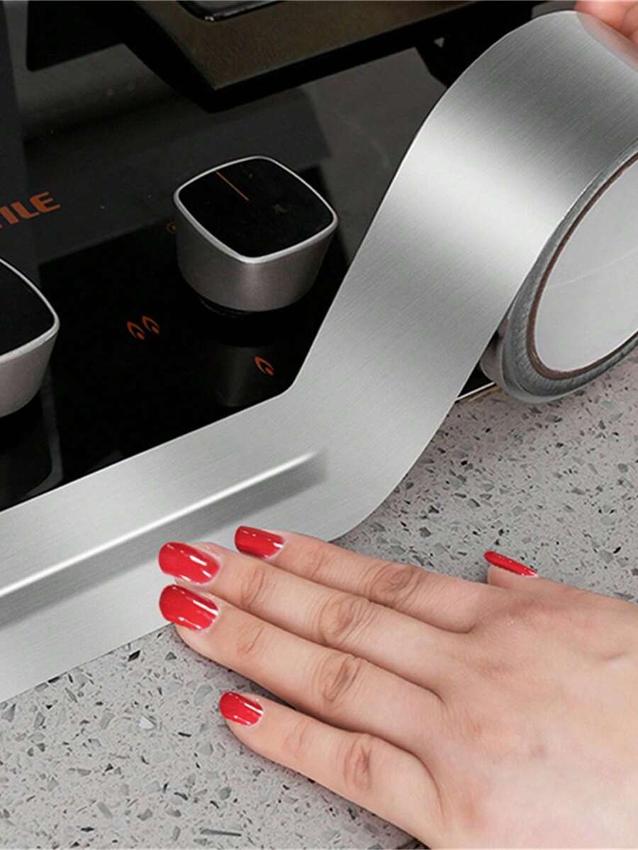 1 st 5 m vattentät tejp, aluminiumfolie tätningstejp för handfat, bänkskiva, toalett, badrum, kök. Superklibbig vattentät tejp - för inomhus- och utomhusbruk, inga rester. Aluminiumfolietejp, tätningsremsa, självhäftande, kraftig vattentät tejp, självhäftande - superklibbigt, återanvändbart och mångsidigt lim - oumbärligt för hemmabruk. - Silver - Visa 1