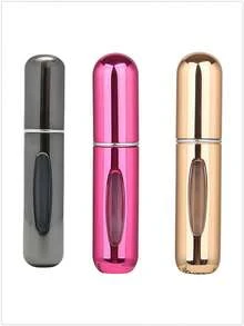 1个/2个/3个/4个/5个装 5毫升便携式迷你香水可填充喷雾瓶，配有香水泵头，适合旅行和户外使用