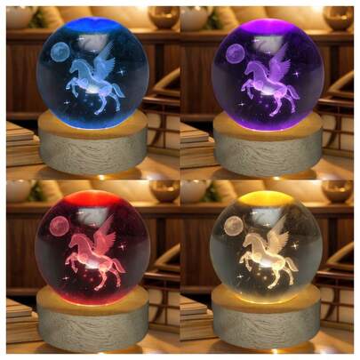 This 3D Chasing The Sun Crystal Ball Night Light Is The Best Gift For Valentine's Day, Thanksgiving, Mother's Day And Other Holidays. It Is Dreamy And Beautiful, Loved By Everyone, And Also A Thoughtful Birthday Gift. For Sports Enthusiasts, This Is An Exquisite Gift As Well.