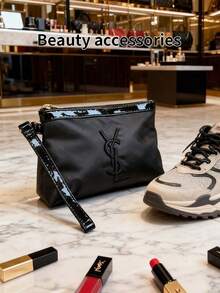 Yves Saint Laurent Bolsa Multiuso para Maquiagem/Necessaire/Organizador de Viagem Portátil, Pode Guardar Cosméticos, Joias, Fones de Ouvido, Etc., Presente Unissex