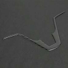 Qiilu Ajuste de la Tira de la Cubierta del Volante de Fibra de Carbono Suave para  CRV CR-V 07-11 Cubierta para el Volante Cubierta d Volante CRV 2007 - como se muestra en la figura - Ver 4