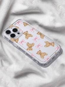 Cute Little Bear Bowknot Printed Transparent Phone Case Compatible With IPhone 13/11/17/17pro/16/14/15/15pro/15 Plus/15 Promax/7plus/8plus/X/Xs Max/Xr/11pro/12pro/13pro/14pro/12mini/13mini/11promax/12promax/13promax/14promax/14plus/17pro Max/17Air/6/6s Plus/7/8/16Pro/16plus/16promax/Se2/17promax&Compatible With Samsung Galaxy/A54/A14/A12/A13/A15/A32/A33/A24/A52S/S20/S21/S22/S23/S24/S23Plus/S24ultra/S25/A15/A33/A23 - Multicolor - View 4