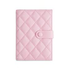 Rhombus Pattern Passport Cover, Travel Passport Holder, Matte Transparent Card Case Passport Protector Organizer