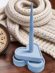 360°旋转心形毛线收纳架 - 毛线碗整理架，适用于钩针和编织，创意毛线展示架