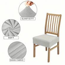 1/4/6pcs Elastic Stretch Dining Chair Covers, Removable & Washable Kitchen Chair Seat Cushion Protectors, Suitable For Hotel, Restaurant, Club And Bar Furniture Decor - Multicolor - View 5