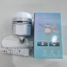1pc Ceiling Fan With Light And Remote Control, Minimalist 5-Blade Round White Design, E27 Socket Compatible Noiseless Dimmable LED Light, Suitable For Bedroom, Kitchen, Living Room, Balcony Small Bulb/Ceiling Fan - 彩色 - 查看 12