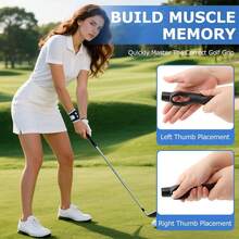 Golf Grip Trainer, 2Pack Golf Training Aid Grip Trainer Club With Swing Correcting Arm Band To Help Train Correct Hand Position - 彩色 - 查看 4
