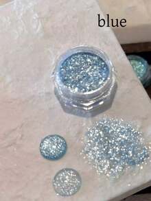 Polvo de arte de uñas con cristales de sal marina, polvo de brillo ultrarrefinado para escarchar uñas, manualidades para uñas, diseño de copos de nieve - Multicolor - Ver 10