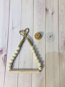 1/2pcs Rustic Paperless Tissue Paper & Towel Rack - Natural Wood Bark Bathroom Shelf, Rope & Wooden Ball System, Farmhouse Style Bathroom Accessory (Compatible With Roll Paper), Tissue Box - Multicolor - View 7