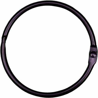 Black Shower Curtain Rings 2 Inch (12 Pack) Metal Round Ring Rustproof For Bathroom Rod