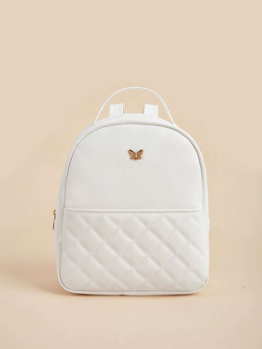 1pc Ramadan Minimalist Plaid Backpack, Versatile Commuter Mini Bookbag, Casual Travel Rucksack - Backpack - View 1