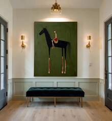 1 Pc 2D Print Canvas Painting,Horse Art Neutral Home Decorpainting Large Green Minimalist Canvas Brown Abstract Horse Rider Figure Painting Vintage Equestrian Wall Art , Wooden Framed Art,High Quality ,Thickness 2. 25cm/1inch Wall Art Prints Poster Direct Hanging Decor For Home Gifts,Living Room, Bathroom, Bedroom, Kitchen,Bar,Office - Nhiều màu - Xem 10