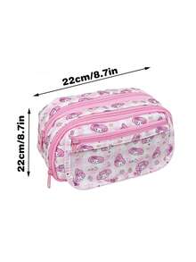 Sanrio 三丽鸥美乐蒂铅笔盒/铅笔盒。卡通高品质文具包，大容量铅笔盒，日式收纳。学生返校礼物，学生文具。大容量收纳。学生桌面文具整理装饰。 - 彩色 - 查看 3