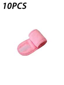 4/3/2/1 Pcs Headbands, Makeup Headbands, Stretchy Terrycloth Headbands, Suitable For Sports, Yoga, Shower, Adjustable SPA Facial Care Headbands, Shower Makeup Headbands With Soft Towel Women Hair Accessories - Pink - View 28