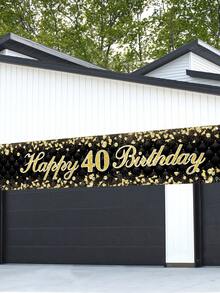 1 tấm banner sinh nhật lần thứ 40 màu đen và vàng, phông nền trang trí tiệc sinh nhật, banner vải trang trí, đồ dùng tiệc sinh nhật, quà tặng sinh nhật lần thứ 40, trang trí sinh nhật kỷ niệm, quà sinh nhật, trang trí sinh nhật, trang trí trong nhà/ngoài trời, trang trí nhà cửa - sinh nhật lần thứ 40 màu đen và vàng - Xem 7