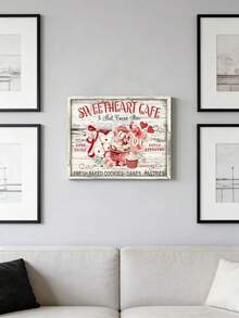 Valentine's Day Rustic Decor, Sweetheart Coffee Hot Cocoa Bar Hanging Photo Frame, Retro Bread Decorative Photo Frame, Valentine's Day Desktop Decor, Perfect For Home, Cafe And Party Decoration, Ideal Holiday Gift For Friends