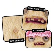 Spin Master 9英寸毛绒玩具，“老顽固”系列，滑稽丑陋的怪物毛绒玩具，长着类似人类的牙齿，适合儿童、青少年、成人和怪异玩具爱好者收藏。 - 加比.吉布勒 - 查看 5