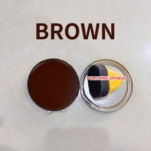 鞋油蜡套装，含抛光海绵、黑色和棕色鞋油，金属盒包装，可修复划痕并恢复皮革鞋的颜色，3种颜色可选，适用于光滑皮革鞋。