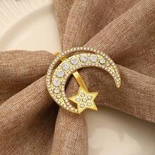 6pcs Ramadan Festival Moon Star Napkin Ring - Multicolor - View 5