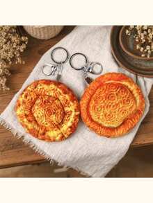 Popular Local Specialty, Super Cute Bread & Biscuit Keychain, Creative Bag Pendant, Travel Souvenir And Gift, Cultural Creative Gift - Multicolor - View 1