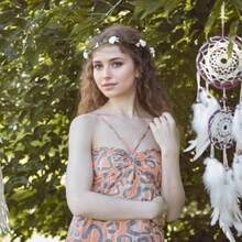 QY- Flower Crown Fairy Headband Fairy Crown Floral Wreath Headband Bohemian Style For Women Girls Wedding Party Vacation Floral Flower Garland Headwear Headbands Greenery 9 Colors 10pcs One Size -3788 - 9種顏色10件 - 查看 7