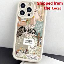 Floral Phone Case, Anti-Drop Protection For IPhone 6-16 PRO MAX PLUS Mini.Unique Cases, Shockproof, Full Protection. - Antique White - View 1