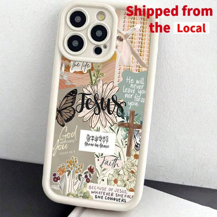 Floral Phone Case, Anti-Drop Protection For IPhone 6-16 PRO MAX PLUS Mini.Unique Cases, Shockproof, Full Protection. - Antique White - View 1