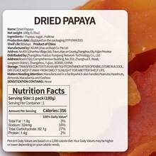 BE&CHEERY Fresh Dried Papaya Fruit (6.35 Ounces Per Bag), With Smooth Skin, Plump And Sweet Flesh, Uniform Thickness, And Preserved Intact Fruit Fiber, Sweet And Delicious, Rich In Dietary Fiber, Healthy Snacks, Breakfast Foods, Office Snacks, Christmas And Christmas Eve Snacks, New Year Gifts, Suitable For Valentine's Day Gifts, Convenient Packaging Suitable For Storage And Carrying, Totaling 6.35 Ounces - 180g - View 2