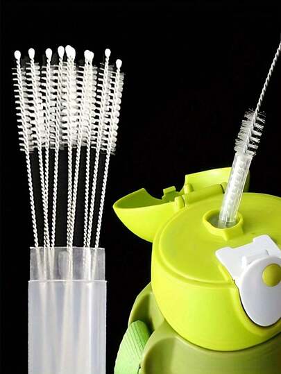 1/5/10 Pcs Reusable Stainless Steel Straw Cleaner Brushes - Perfect For Glass, Silicone & Metal Straws, Great Gift For Holidays