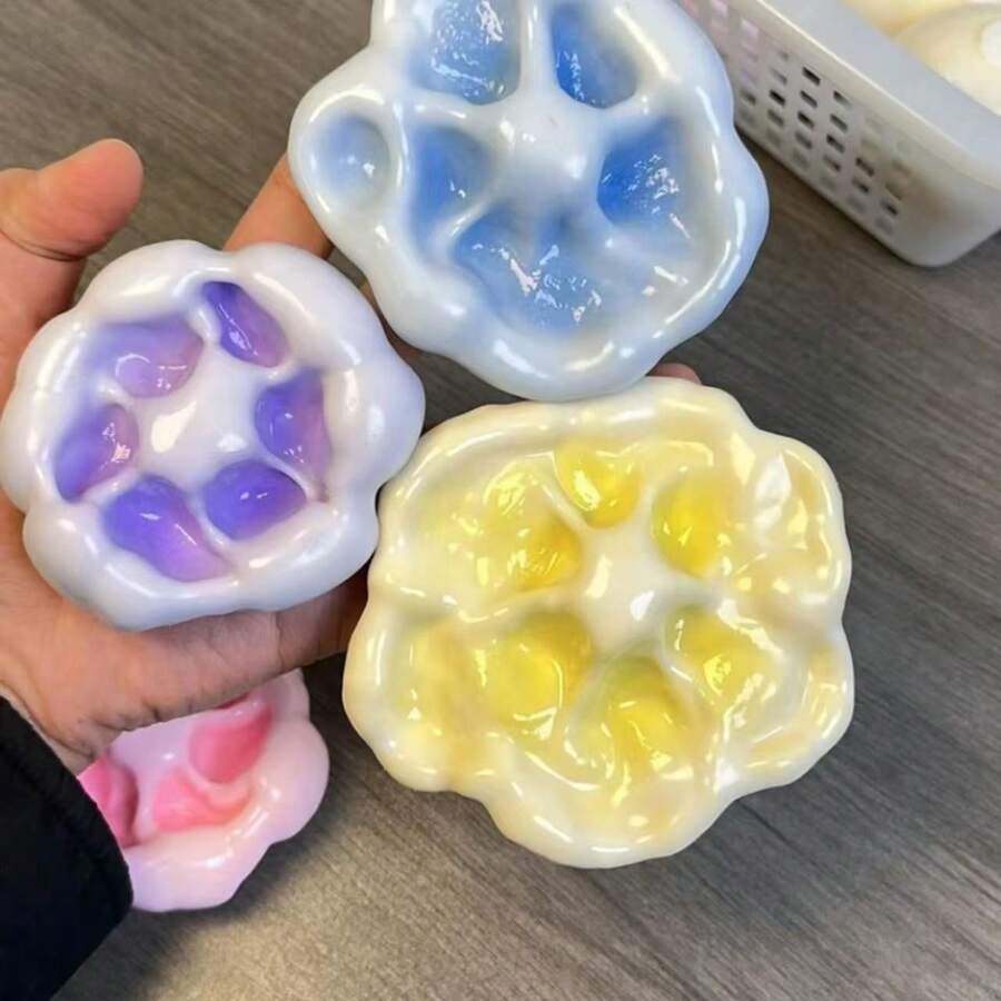 超级好玩的解压玩具：可爱柔软的可挤压猫爪玩具；柔软可挤压的桌面玩具；DIY糯米可挤压玩具（用于解压）；糯米可挤压玩具；手工糯米塔巴可挤压玩具；可爱可挤压玩具；新款柔软、慢回弹、耐压的带挤压袋玩具。 - 彩色 - 查看 1