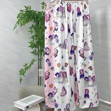 动漫卡通韩版睡衣，Y2K春秋新款女士休闲家居裤，时尚礼物 - 彩色 - 查看 1