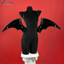 Halloween Costume Wings - Bat & Devil Style Accessory - Bat Black - View 3