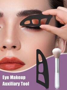 2pcs Eye Makeup Auxiliary Tools, Eyeshadow Stamp Template, Vintage Style Multifunctional Eyeshadow Tools - Quick & Easy Beginner's Guide, Plastic Material, Precise Eyeshadow Application