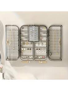 1-Piece Jewelry Storage Box - Large Capacity Wall-Mounted Earring Necklace Jewelry Holder, Wall-Mounted Jewelry Storage Box, Jewelry Tower For Dressing Tables And Wardrobes, Earring Stand, Fashion Jewelry Holder, Bathroom Jewelry Storage Box. - Multicolor - View 12