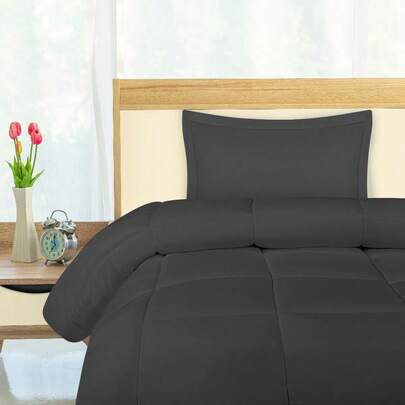 Utopia Bedding Duvet 10.5 TOG – Microfibre Box-Stitched Coverless Quilt For Double Bed, Siliconised Fibre Filling For Even Loft & No-Shift Comfort, Breathable & Machine-Washable Double Quilt With Corner Tabs For Secure Duvet Cover Attachment