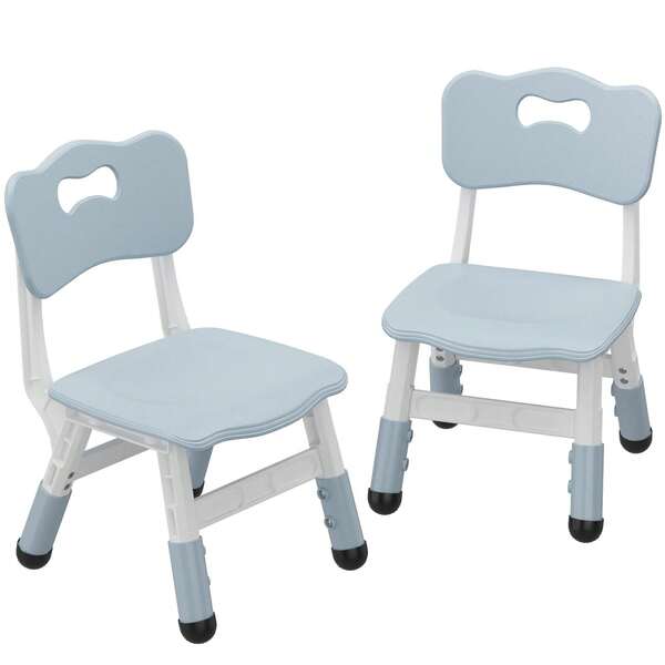 2-Pack Kids Chairs, 3-Level Height Adjustable Toddler Chair For Ages 2-6, Plastic Children's Chairs For Home, Classroom, Indoor Use