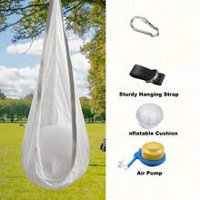 12 Color Options Swing Chair, Hammock Chair With Inflatable Pillow, Includes Hanging Accessories, Easy To Store And Carry, Suitable For Outdoor And Indoor Use