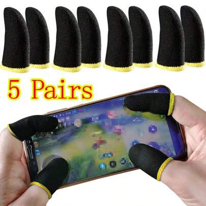 10x Mobile Game Thumb Sleeves Phone Gaming Finger Sleeve Cod Mobile Anti-Sweat