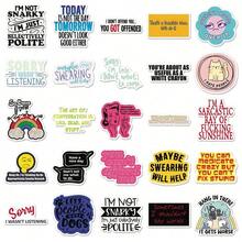 50Pcs Sarcastic Stickers Cartoon Stickers Funny Stickers Dark Humor Stickers Meme Stickers Graffiti Stickers Vinyl Waterproof Stickers For Water Bottle,Computer,Laptop,Phone,Luggage,Notebook,Fridge - Multicolor - View 1