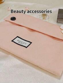 Gucci 8.5" X 6" X 2" Pink Canvas Cosmetic Bag, Sweet Style - Pink - View 3