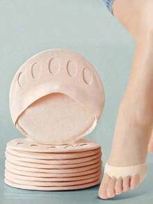 12/6 Pairs Women High Heel Forefoot Pads, Silicone Half Insoles, Anti-Slip Anti-Friction Invisible Socks - Multicolor - View 2